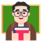Man Teacher- Light Skin Tone emoji on Microsoft